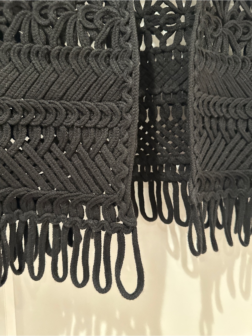 Zara Black Crochet Fringe Vest - Picture 3 of 5